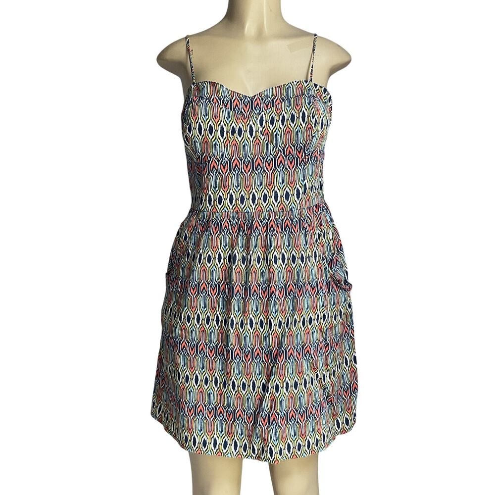 Mossimo Supply Co. Women's Strap Multi-Color Printed Sun Mini Dress - Size L